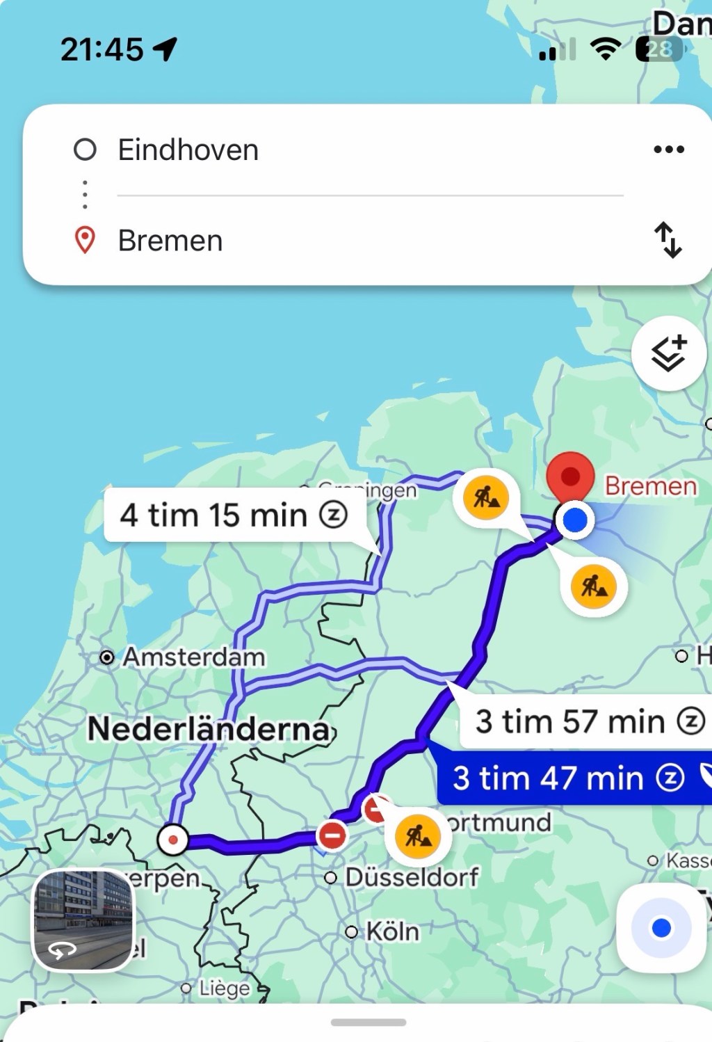 Dag 11. 20/7-26. Eindhoven-Bremen.